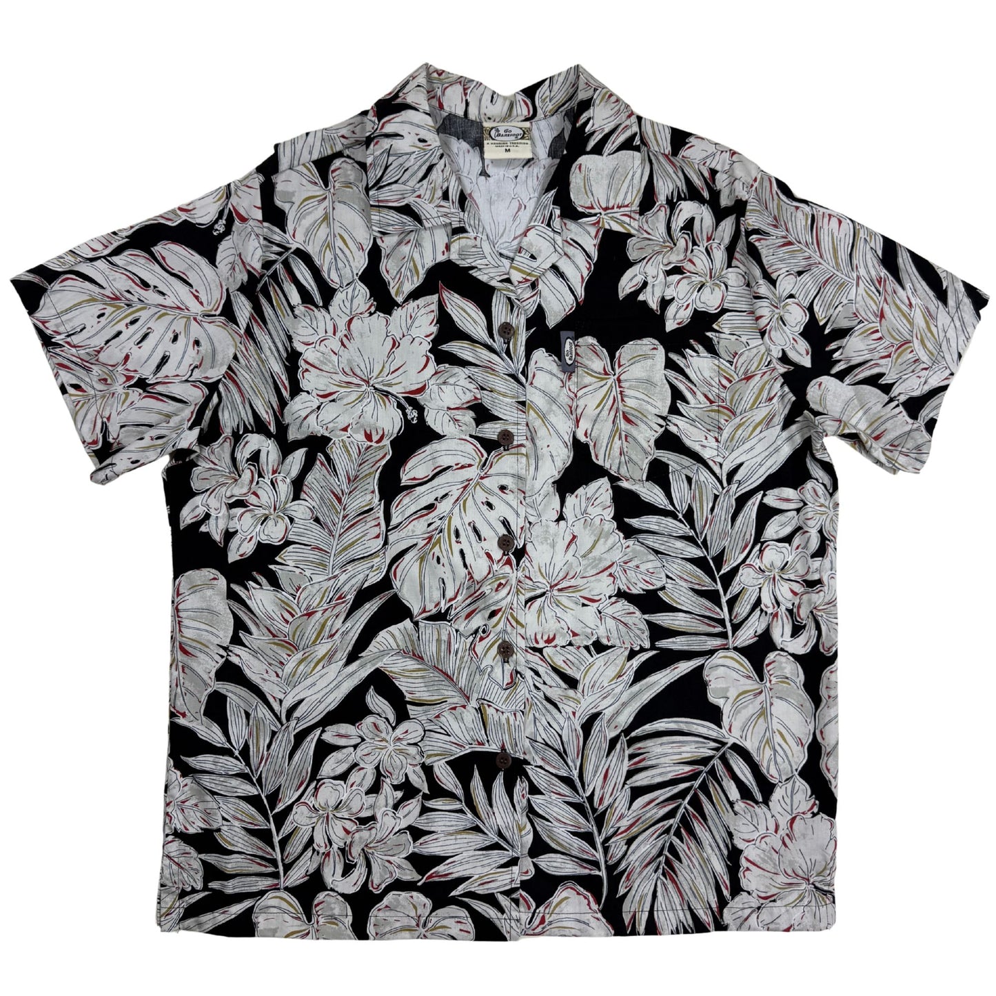 Ladies Jungle Leaves (Black)