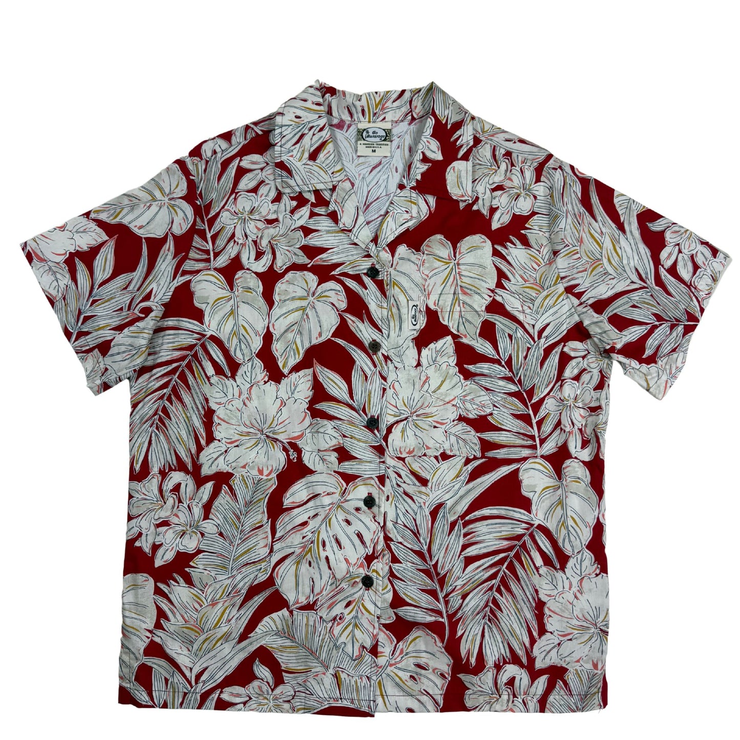 Ladies Jungle Leaves (Red)