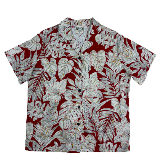 Ladies Jungle Leaves (Red)