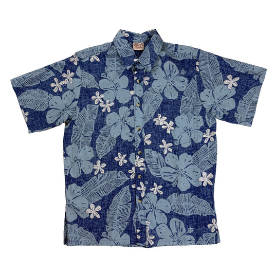 Texture Hibiscus Reverse (Navy)