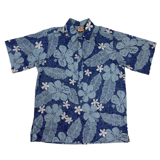 Texture Hibiscus Pullover (Navy)