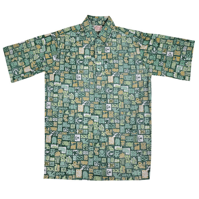 Hawaiian Blocks Pullover (Hunter)