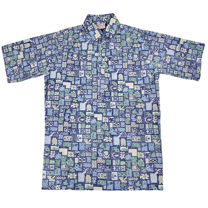 Hawaiian Blocks Pullover (Navy)