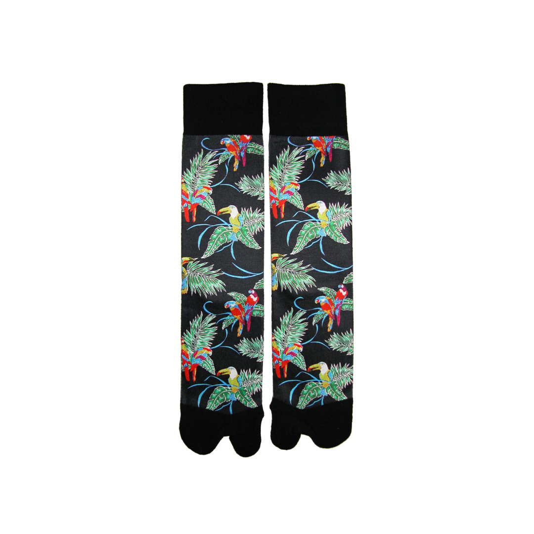 Tropical Birds (Black) Crew Socks