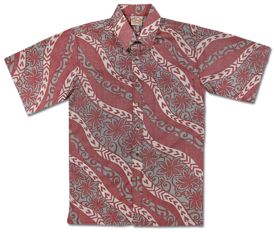 Floral Wave Reverse (Burgundy)