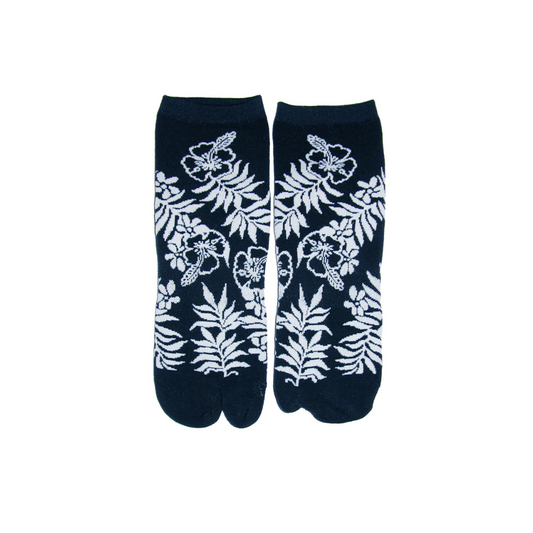 Mini Tahitian (Navy/White) Low Cut Socks