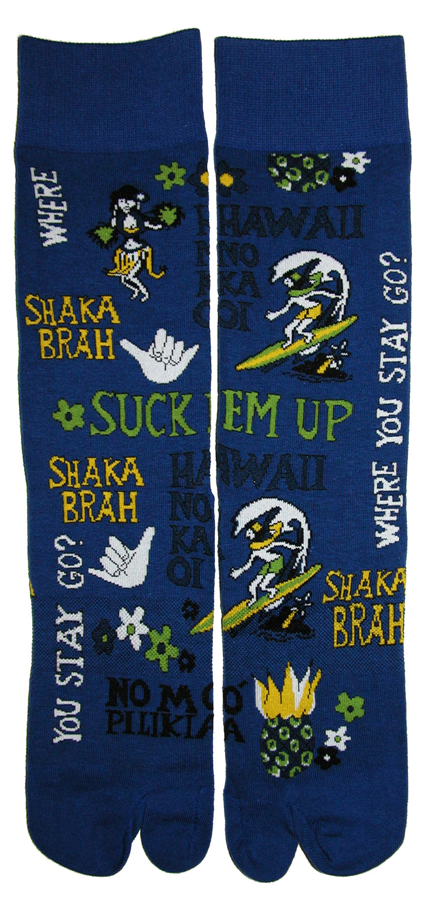Pidgin English (Blue) Crew Socks