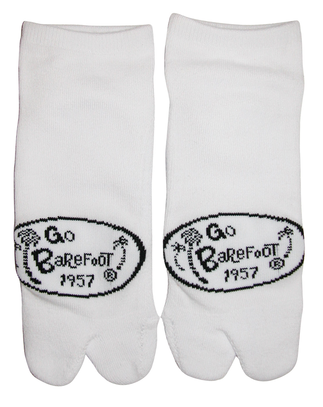 Go Barefoot Logo (White) Low Cut Socks