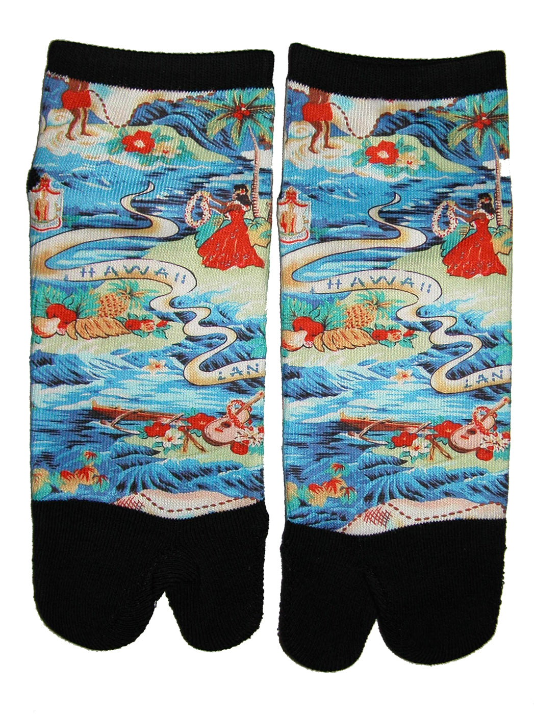 Land of Aloha (Blue) Low Cut Socks