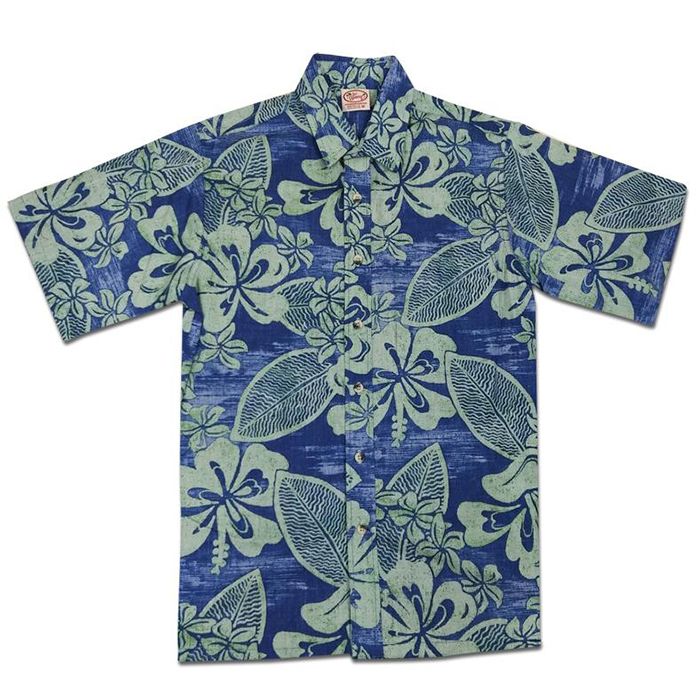 Floral Pareau Reverse (Navy)