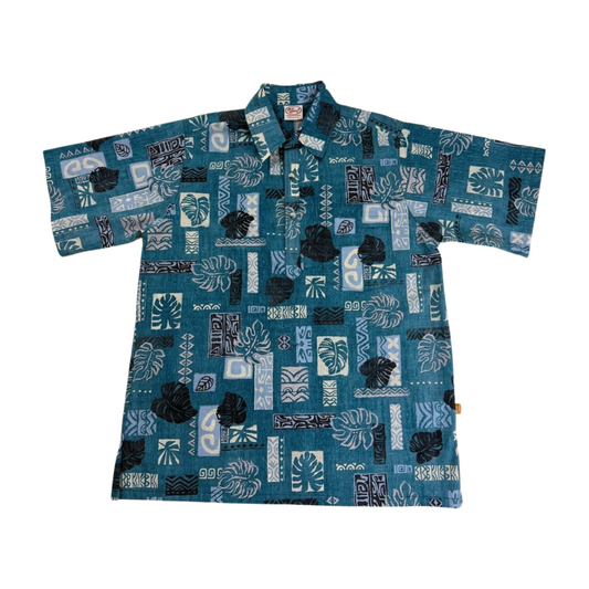 Monsterra Blocks Pullover (Teal)