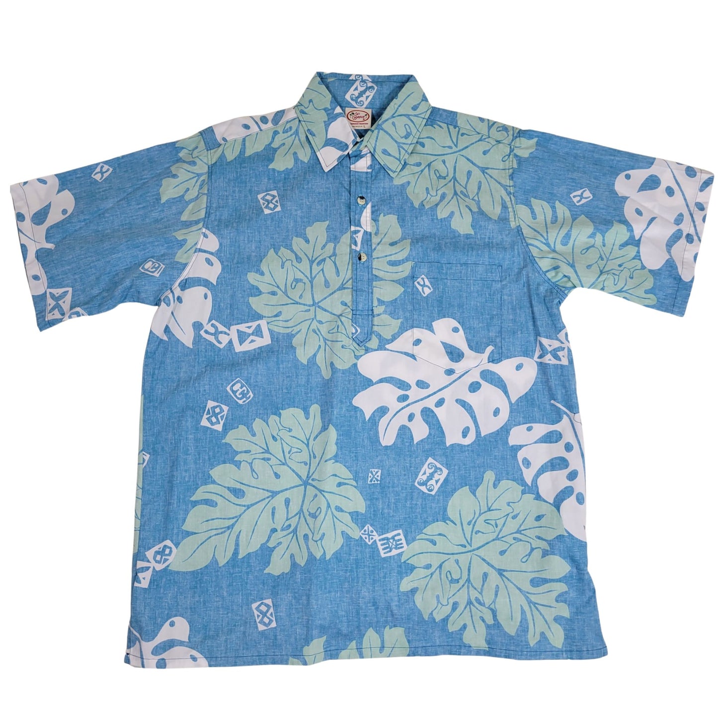 Tahitian Monsterra Pullover (Teal)