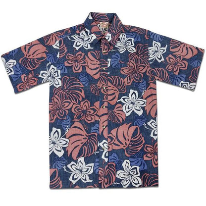 Abstract Hibiscus Reverse (Navy)