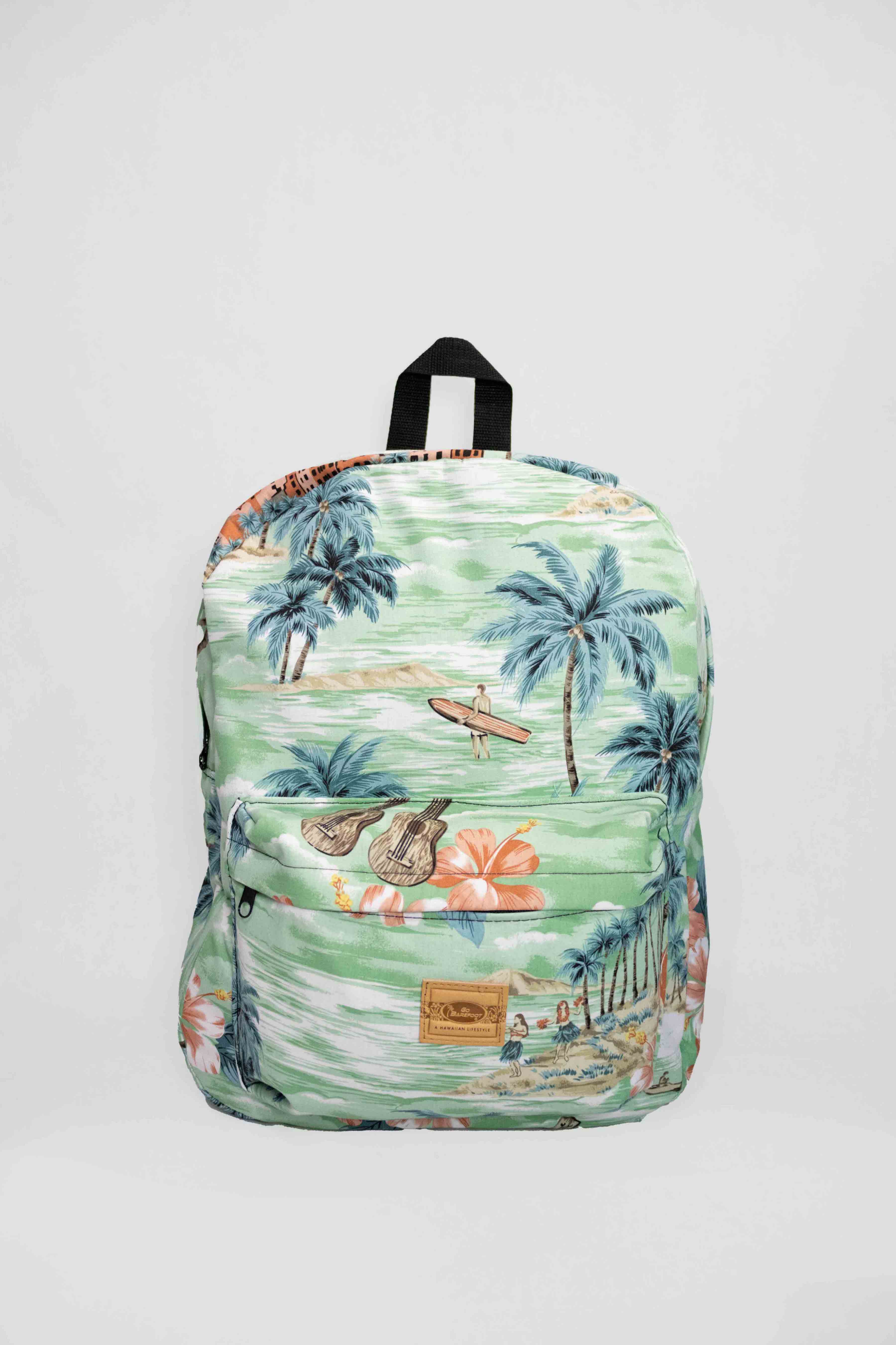 hawaiian mini backpack Waikiki Backpack (Sage) – Go Barefoot 1957