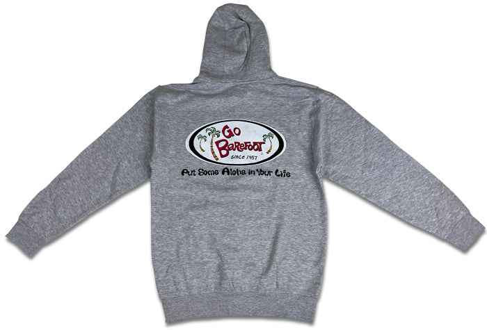 Go Barefoot Zip Hoodie (Heather Grey)