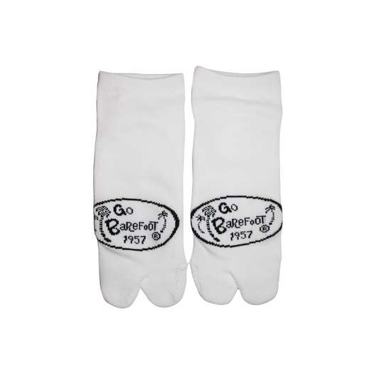 Go Barefoot Logo (White) Low Cut Socks