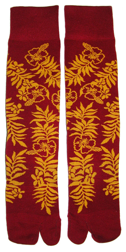 Mini Tahitian (Cardinal/Gold) Crew Socks