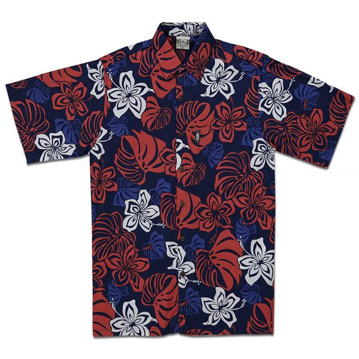 Abstract Hibiscus (Navy)