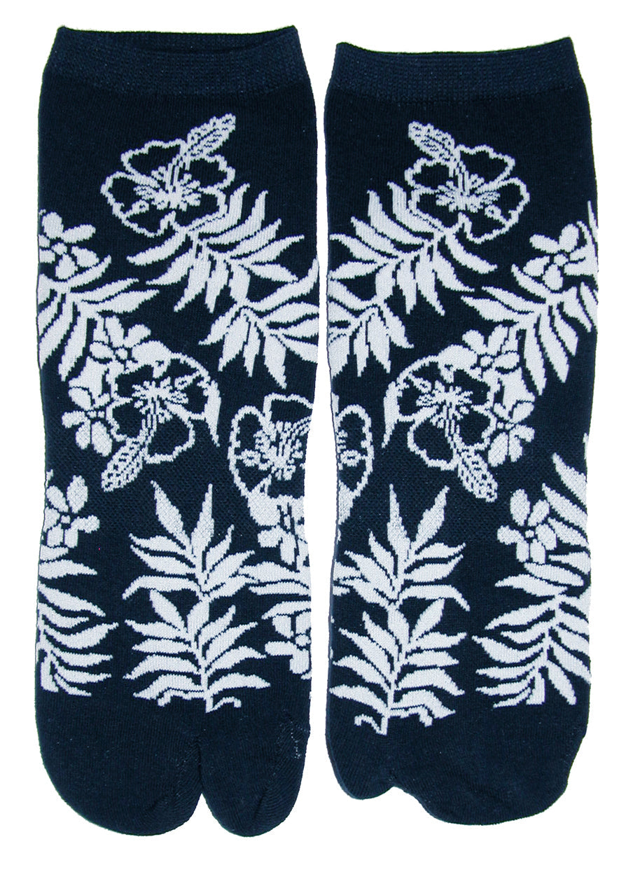 Mini Tahitian (Navy/White) Low Cut Socks